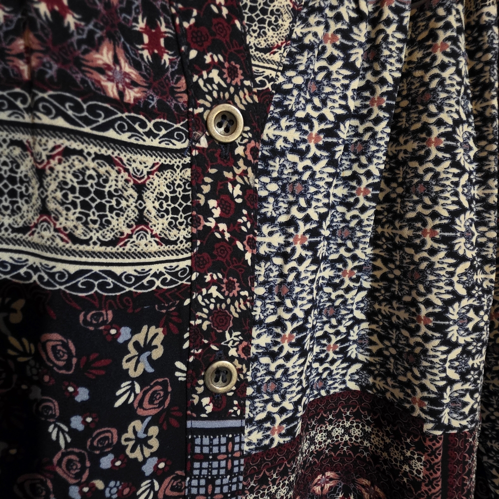 Maurices Multicolor Patchwork Blouse - image 3